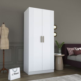Hanah Home Armario Blanco con Estanterías